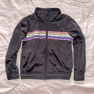 PUMA Black Jacket with Vibrant Stripes‎